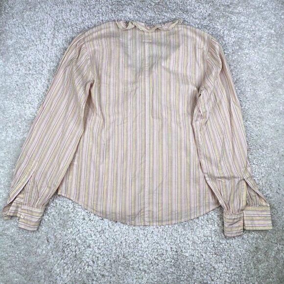 Rebecca Taylor La Vie Ruffle Trim Striped Blouse - Picture 3 of 9